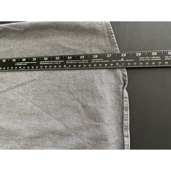 Wrangler Flex Gray Denim Chambray Shirt Mens Size XL Button‎ Western Long Sleeve - Picture 10 of 12